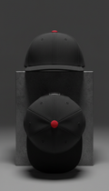 Matte Black Snapback with Steel Silver Accents