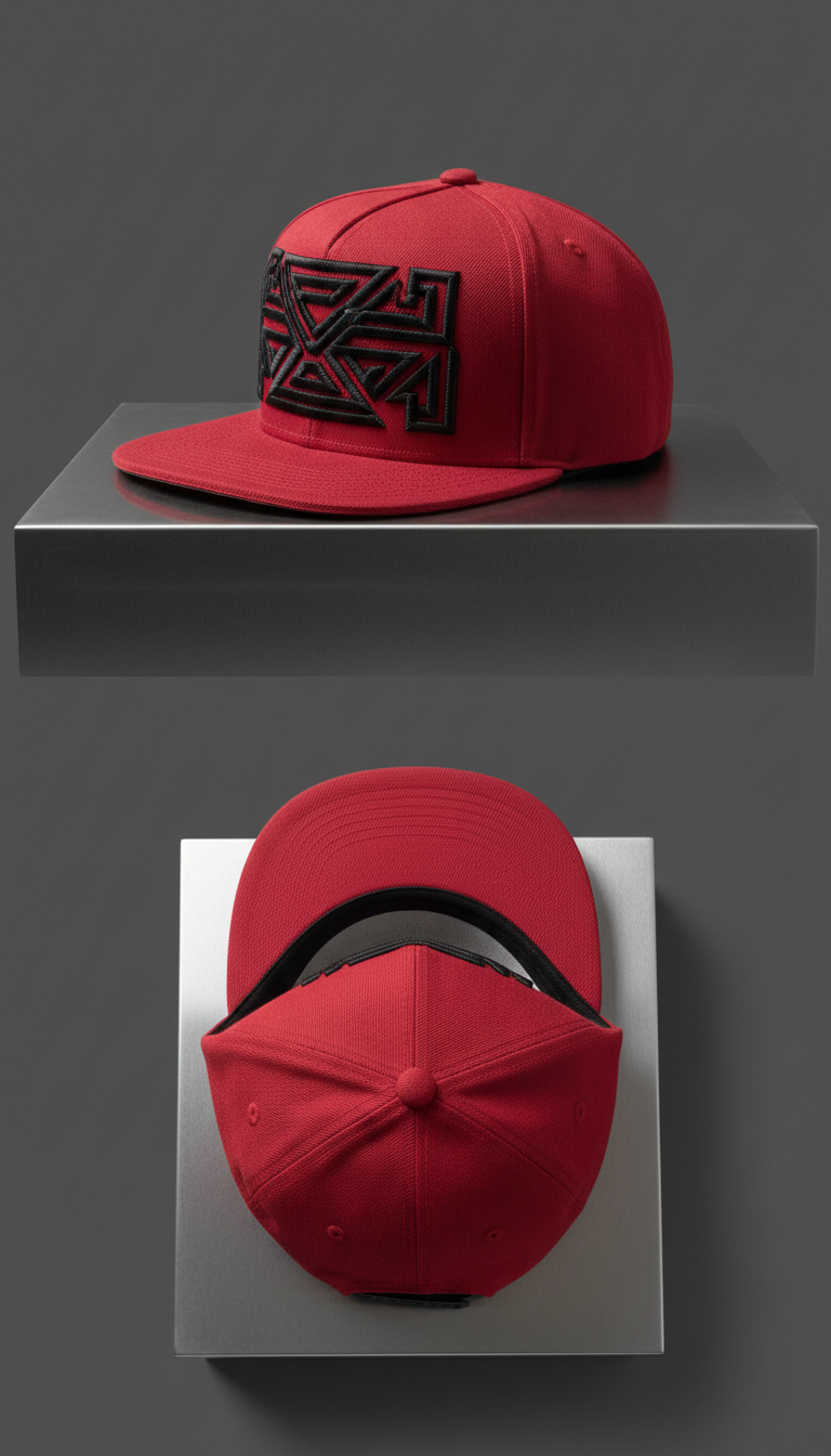 Crimson Red Limited Snapback with Black Embroidery